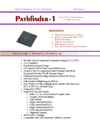 Datasheet  Pathfinder-1
