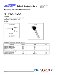 Datasheet  BTP6520A3