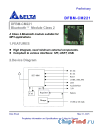 Datasheet  DFBM-CM221