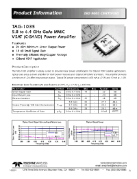 Datasheet  TAG-1035