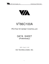 Datasheet  VT86C100A
