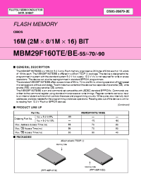 Datasheet  MBM29F160TE