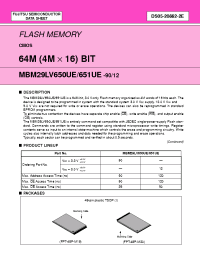 Datasheet  MBM29LV651UE