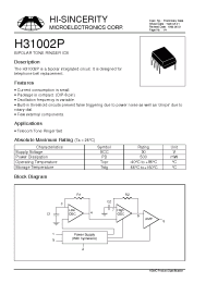 Datasheet  H31002P