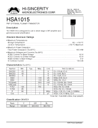 Datasheet  HSA1015