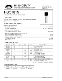 Datasheet  HSC1815