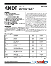 Datasheet  IDT71V433