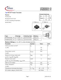 Datasheet  SPP80N06S2L-H5