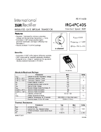 Datasheet  IRG4PC40S