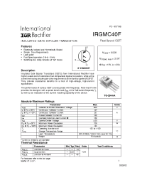 Datasheet  IRGMC40F