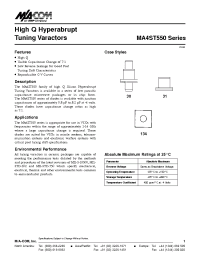 Datasheet  MA4ST550 Series