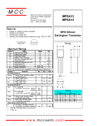 Datasheet  MPSA14