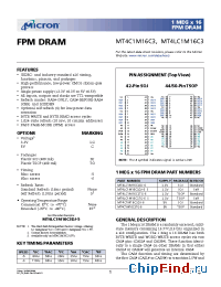 Datasheet  MT4LC1M16C3