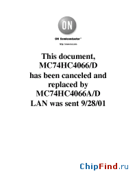Datasheet  MC74HC4066