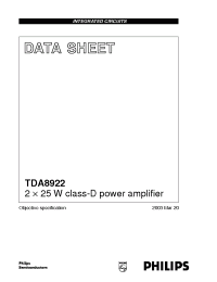 Datasheet  TDA8922