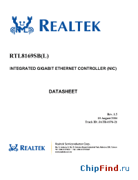 Datasheet  RTL8169SB