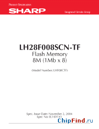 Datasheet  LH28F008SCN-TF