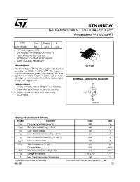 Datasheet  STN1HNC60