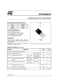 Datasheet  STPS3060CW