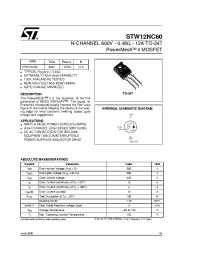 Datasheet  STW12NC60