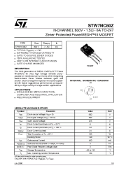 Datasheet  STW7NC80Z
