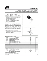 Datasheet  STW8NC80Z