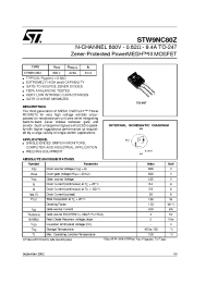 Datasheet  STW9NC80Z