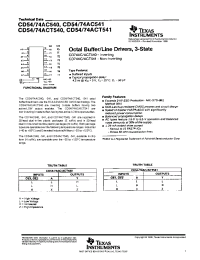 Datasheet  CD54-74AC540