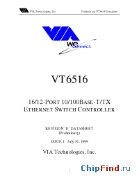 Datasheet  VT6516