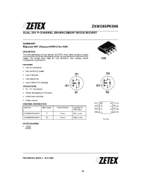Datasheet  ZXMD65P03N8